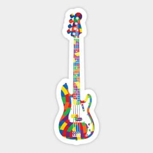 P-Style Bass Guitar Colorful Texture Sticker